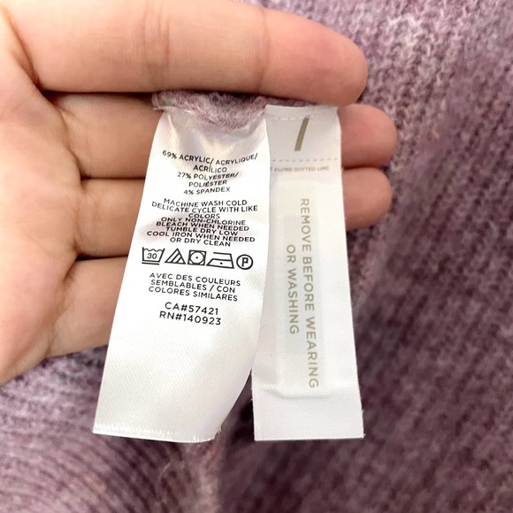 LOFT Mauve Off-the-Shoulder Sweater - Picture 2 of 5